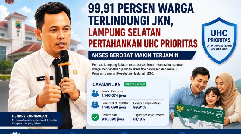 99,91 Persen Warga Lampung Selatan Terlindungi JKN